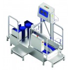 High and Low-heeled Shoe Washer and Hand Disinfection Unit with Side Exit